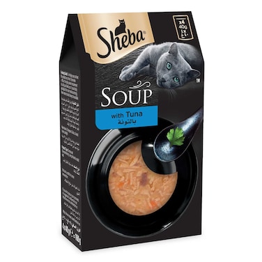 Sheba Soup with Tuna Food for Cat, 40g Pack of 4