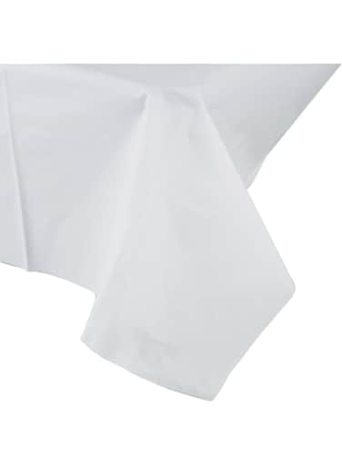 Perfectware Plastic Table Cover (Pack of 2, White, 54in x 108in)