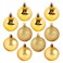 مجموعة كرات زينة عيد الميلاد ذهبية 50 ملم 10 قطع