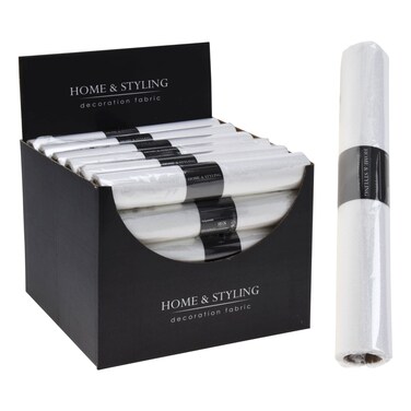 Home &amp; Styling Decoration Fabric Organza White