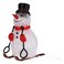 30 LED Battery Operated Acrylic Skiing Snowman Figure 2 Assorted 31cm