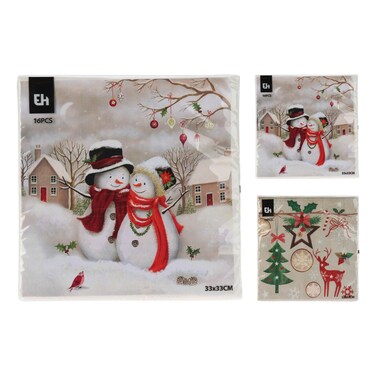 إيه إتش مناديل طاولة بطبعتين متنوعتين 33 × 33 سم 16 قطعة