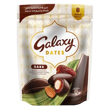 Galaxy Dates in Dark Chocolate Covered with Almonds, 96g