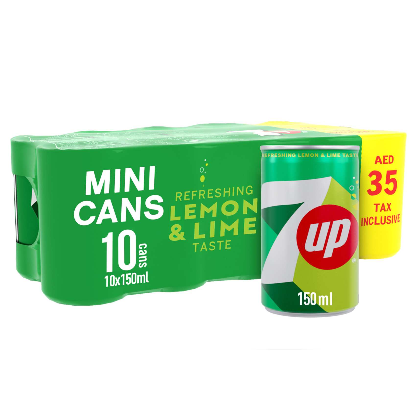 Buy 7UP Cans 150ml Pack of 10 Online | Carrefour UAE