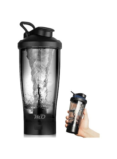 MOlecule Premium Electric Protein Shaker Bottle Made with Tritan - BPA Free Shaker, USB-C Rechargeable Portable Mixer Bottle for Protein Shakes &amp; Powders, Juice Blender for Home, Gym &amp; Office, (Black)