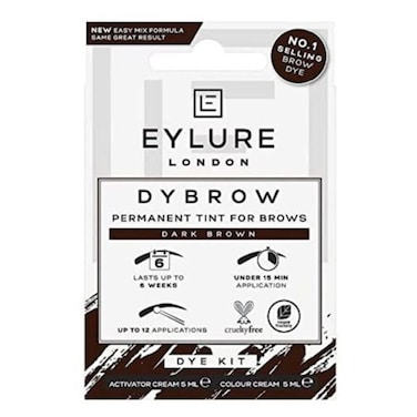 Eylure DY Brow Permanent Tint Dye Kit For Brows Dark Brown