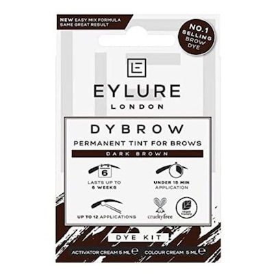 Eylure DY Brow Permanent Tint Dye Kit For Brows Dark Brown