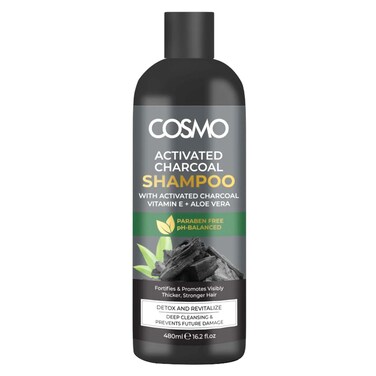 Cosmo Activated Charcoal Shampoo With Activated Charcoal Vitamin E And Aloe Vera 480ml