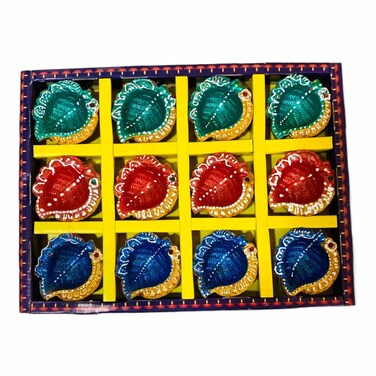 Clay Diya Set 12 PCS