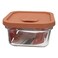 Glasslock Range Cook Square Shaped Container with Silicone Cover 440ml