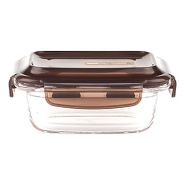 Komax Glass Look Rectangle Shaped Food Storage Container 160ml