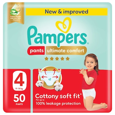 Pampers Ultimate Comfort Diaper Pants Size 4 9-14kg 50 Pants