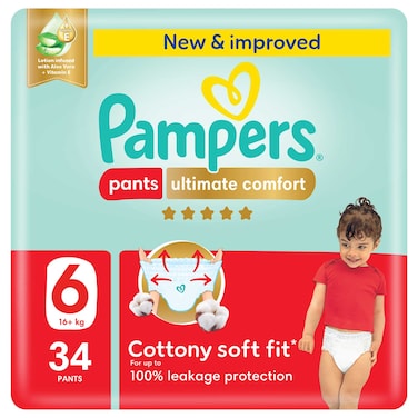 Pampers Ultimate Comfort Diaper Pants Size 6 16kg+ 34 Pants