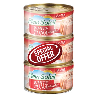 Plein Soleil Solid White Tuna with Chili 170g Pack of 3