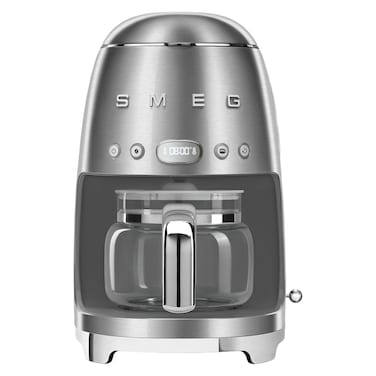 Smeg Drip Filter Coffee Machine DCF02SSUK, 1050 W, 1.4 L, Stainless Steel, Antislip Base