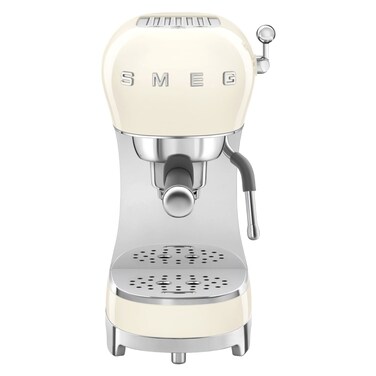 Smeg Espresso Coffee Machine with Pump ECF02CRUK Cream 1350W