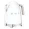 Smeg 50's Style Variable Temperature Electric Kettle KLF04WHUK, 3000 W, 1.7L, White, Stainless Steel, Glossy Finish