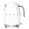 Smeg 50's Style Variable Temperature Electric Kettle KLF04WHUK, 3000 W, 1.7L, White, Stainless Steel, Glossy Finish