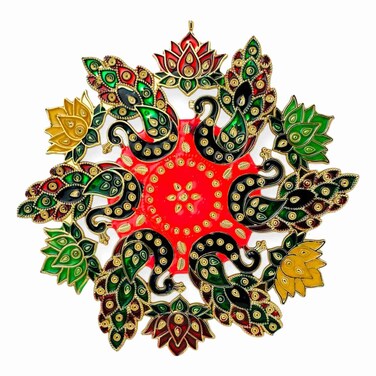 Acrylic Rangoli Number 3 Assorted