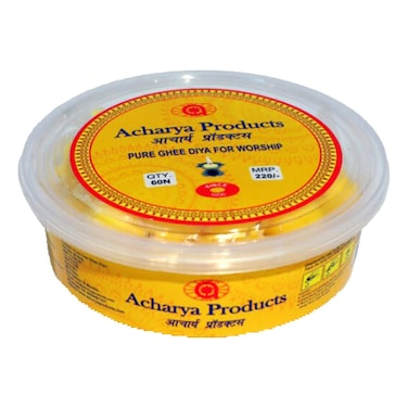 Acharya Products Ghee Diya Wick 60 PCS