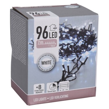 Carrefour Battery Operated 90 LED Lights White