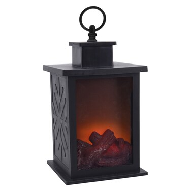 Carrefour Battery Operated LED Lantern Fireplace 24cm