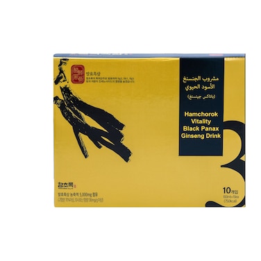Hamchorok Vitality Black Panax Ginseng Drink 100ml Pack of 10