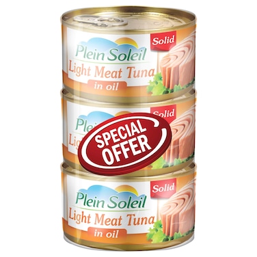 بلين سوليه لحم تونة خفيفة في الزيت 170 غرام حزمة من 3