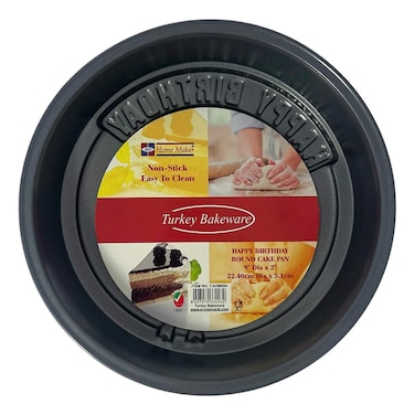 Home Maker Happy Birthday Round Cake Pan 22.40x5.1cm