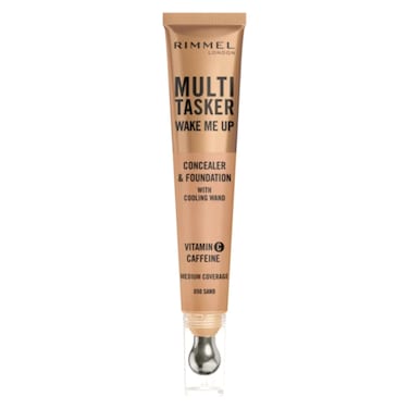 Rimmel London Multi-Tasker Wake Me Up Concealer And Foundation With Cooling Wand, 050 Sand