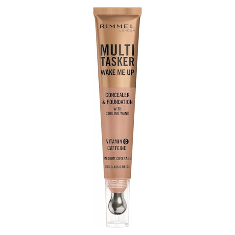 Rimmel London Multi-Tasker Wake Me Up Concealer And Foundation With Cooling Wand 055 Classic Beige 20ml