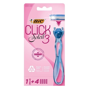 Bic Click Soleil 3 Female Shaver Handle With Blades Pack of 4