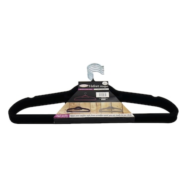 فيلينغز مجموعة شماعات مخملية بألوان متنوعة (6 قطع)