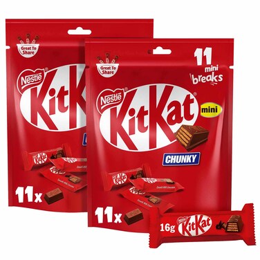 Nestle KitKat Chunky Mini  Milk Chocolate Bar, 176g Pack of 2