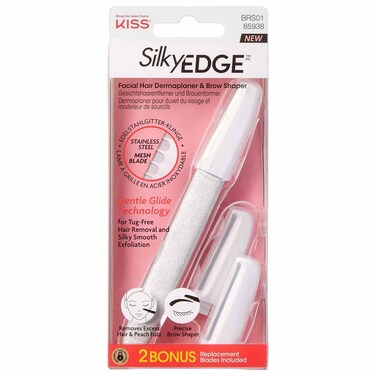 Kiss Silky Edge Facial Hair Dermaplaner and Brow Shaper with Replacement Blades