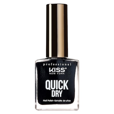 Kiss Quick Dry Nail Polish QP03 Black Out 13ml