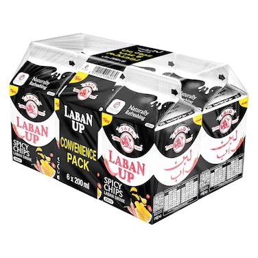 Safa Laban Up Spicy Chips Laban Drink, 200ml Pack of 6