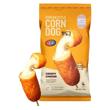 Good Seoul Korean Style Corn Dog Crispy Cheese Sticks, 80g Pack of 4