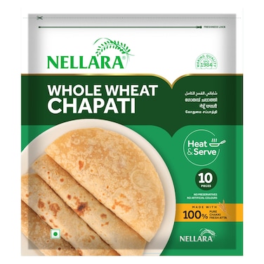 Nellara Half-Cooked Whole Wheat Chapati 450g