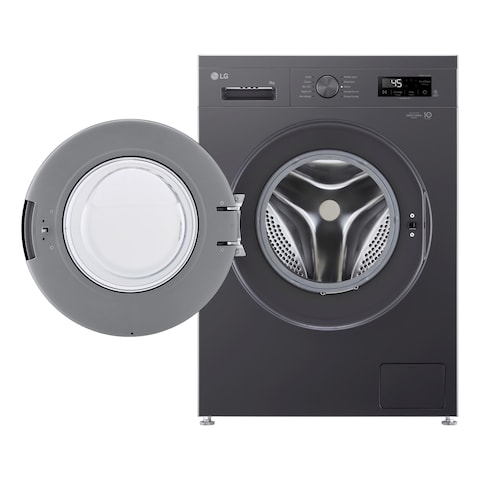 LG Front Loading Washing Machine F2Y1TYP6J Black 8kg