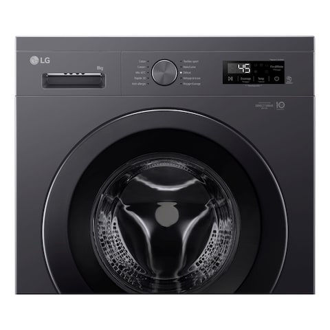 LG Front Loading Washing Machine F2Y1TYP6J Black 8kg