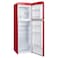 Hoover Top Mount Retro Style Refrigerator HTR-M326-RR Red 326L