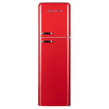 Hoover Top Mount Retro Style Refrigerator HTR-M326-RR Red 326L