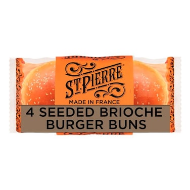 St. Pierre Seeded Brioche Burger Buns 4 Buns 250g