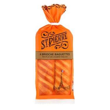 St. Pierre Soft Brioche Baguettes Bag 4 Baguettes 340g