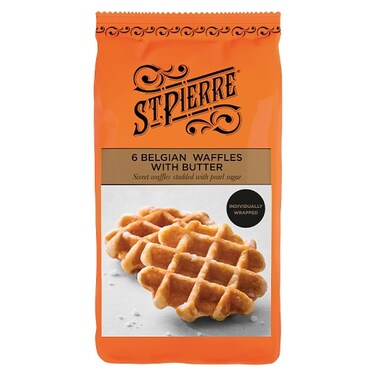 St. Pierre Belgian Waffles with Butter 6 Waffles 300g