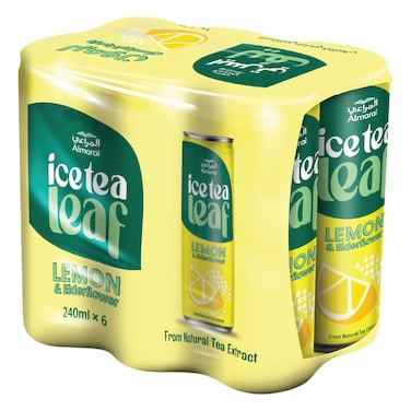 Almarai Ice Leaf Tea Lemon and Elderflower Iced Tea, 240ml Pack of 6