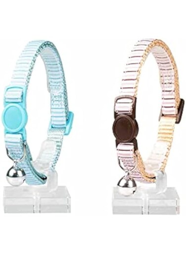 duvoplus Duvo+ Cat Collar Beach Nylon Blue/Beige 20-30cm / 10Mm