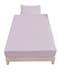 Smart Single Fitted Bed Sheet Plain Cotton Bed Sheet with Pillow Cover (190X90cm) Light Gray