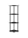 Furinno 12078EX/BK Turn-n-Tube Multipurpose 4-Tier Corner Shelf, Espresso/Black